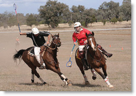Polocrosse players