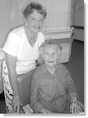 Mrs. Babe O’Neile, with her daughter, Phyllis Woolaston