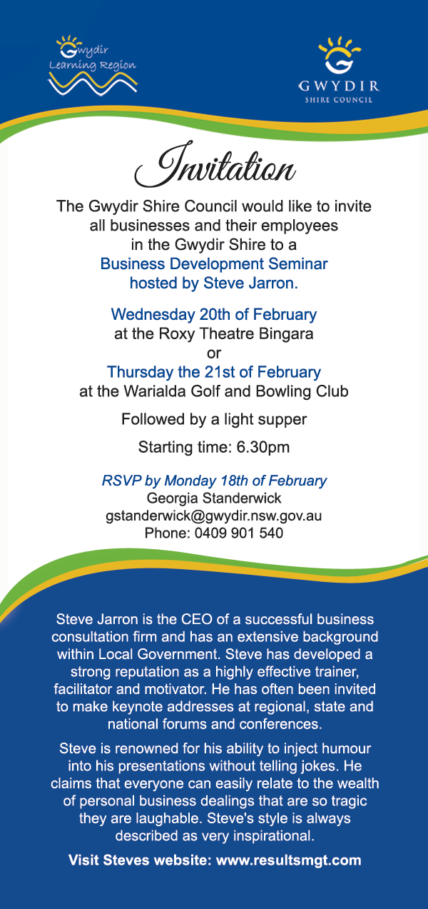 Business Seminar Invitation