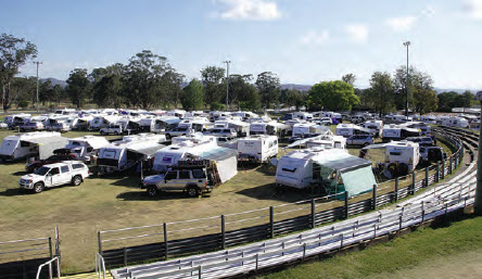 RVs filled the Beaudesert Showgrounds at the ACC 2015 National Muster. 