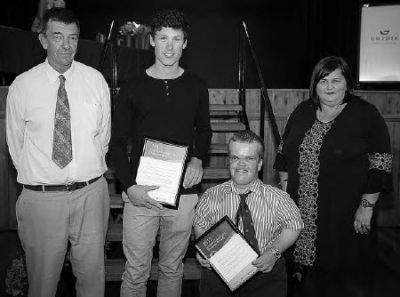 Senior Pathways Officer, Wayne Squires, with Students of the Year, Lachlan Butler (Bingara) and James Gilmour (Warialda) with Council’s Deputy Manager, Leeah Daley.