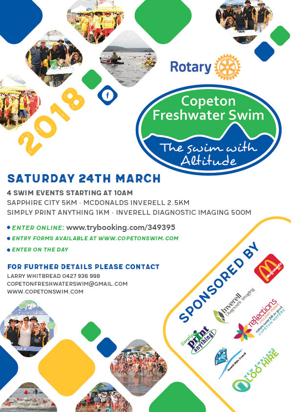 2018 Copeton Freshwater Swim poster