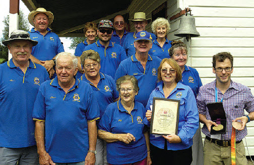 Members of the Bingara Lions Club with Australia Day Ambassador, Matt Levy.