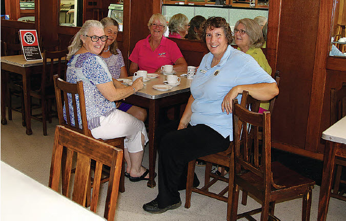 Lessee of the Roxy Cafe, Elaine Ramsay, getting to know members of the Bingara CWA.