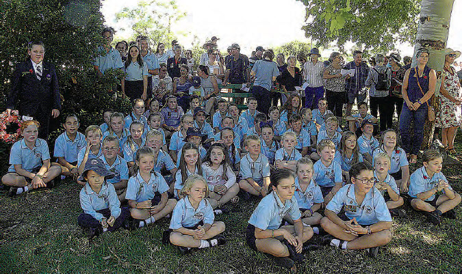Bingara Central School turned out in force, with over 50 children marching in School Uniform, and taking part in the service.