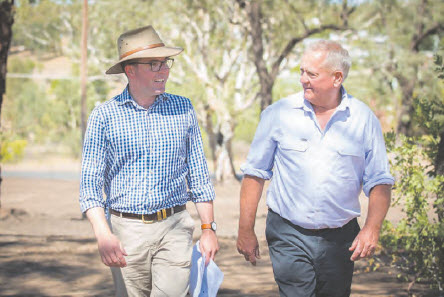 Agriculture Minister and Member for Northern Tablelands, Adam Marshall with Gwydir Mayor, John Coulton.